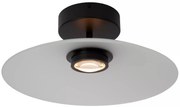 Φωτιστικό Οροφής Lucide 25117-10-61 MENGA Λευκό (White)|Μαύρο Ματ (Black Mat) 2700 K