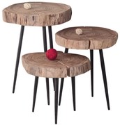 PATEL Τραπεζάκι Σαλονιού Καθιστικού, Μέταλλο Βαφή Μαύρο, Ξύλο Ακακία Φυσικό   /-33x32x30cm [-Μαύρο-, -Φυσικό-] [-Μέταλλο-, -Ξύλο-] ΕΑ7104,3