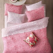 Κουβερλί Dalida 20 Dusty Pink-White Kentia King Size 260x240cm Microfiber-Polyester