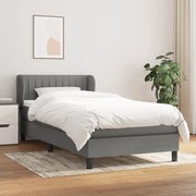 ΚΡΕΒΑΤΙ BOXSPRING ΜΕ ΣΤΡΩΜΑ ΣΚΟΥΡΟ ΓΚΡΙ 80X200 ΕΚ. ΥΦΑΣΜΑΤΙΝΟ 3126358