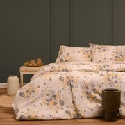 Σετ Σεντόνια Φανελένια King Size 270x260εκ. Peonia Grey Winter Line Mini Melinen 20003969