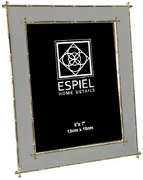 Κορνίζα Μεταλλική Χρυσή-Γκρι ESPIEL 20x25εκ. FAM764