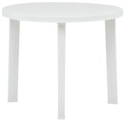 vidaXL Τραπέζι Κήπου Λευκό 89 εκ. Πλαστικό