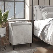 vidaXL Κομοδίνο Γκρι Σκυροδέματος 40 x 30 x 50 εκ. με Μεταλλικά Πόδια