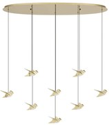 Φωτιστικό Οροφής Paratebueno 390397 116x26x150cm 8xLed Gold Eglo