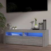 vidaXL Έπιπλο Τηλεόρασης με LED Γκρι Sonoma 120x35x40 εκ.