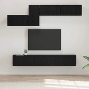 vidaXL Σετ επίπλου τηλεόρασης με ράφι Άλλο 7 pcs Μαύρη Δρυς 60 x 30 x 30 cm