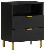 vidaXL Κομοδίνο Μαύρο 50x33x62 εκ. από Επεξεργασμένο Ξύλο