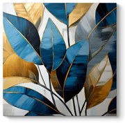 Πίνακας σε καμβά "Botanical Leaves" Megapap ψηφιακής εκτύπωσης 100x100x3εκ.-GP033-0185