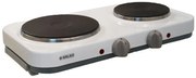 Kalko K6655 Επιτραπέζια Εστία Εμαγιέ Διπλή Λευκή 2500W