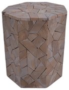 Intrahome Σκαμπό Sity intrahome γκρι wash μασίφ ξύλο suar Φ32x40εκ | SKU: INTRAPA-426111127