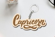 Intra απο ξύλο plywood 3mm-4mm πάχος Capricorn Zodiac Key Chain Δίασταση 30x20 cm INTRAFABR-96829916