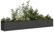 vidaXL Ζαρντινιέρα Μαύρη 280x40x40 εκ. από Χάλυβα Ψυχρής Έλασης