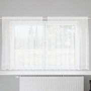 vidaXL Κουρτίνες με κουρτίνες Floral Λευκό 200 x 140 cm Πολυεστέρας