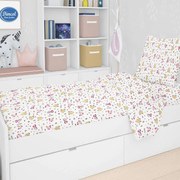 Σεντόνι Παιδικό Σετ 2Τμχ Elephant 172 Pink DimCol Μονό 160x240cm 100% Βαμβάκι