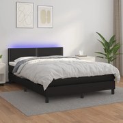 ΚΡΕΒΑΤΙ BOXSPRING ΜΕ ΣΤΡΩΜΑ &amp; LED ΜΑΥΡΟ 140X200 ΕΚ. ΣΥΝΘ. ΔΕΡΜΑ 3134165