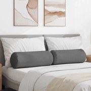 vidaXL Μαξιλάρια Στήριγμα 2 pcs Σκούρο Γκρι Ø 25 x 70 cm ύφασμα