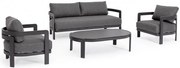 Σετ Σαλόνι Presley  Εξωτερικού Χώρου Ανθρακί 185x77,5x80εκ. - Γκρι