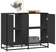 vidaXL Συρταριέρα Μαύρη 94x35x76 εκ. από Επεξεργασμένο Ξύλο