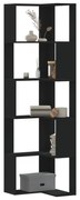 vidaXL Βιβλιοθήκη Γωνιακή 5 Επ. Μαύρο 50x50x179 εκ Επεξ. Ξύλο