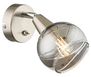 Απλίκα Globo Lighting Roman 54348-1 Νίκελ Ματ