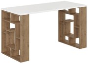 Γραφείο Maze 855DTE3833 140x60x75cm Dark Oak-White