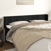 Κεφαλάρι με Πτερύγια Μαύρο 183x16x78/88 εκ. Βελούδινο 3118830