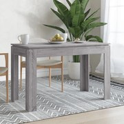 vidaXL Τραπεζαρία Γκρι Sonoma 120 x 60 x 76 εκ. από Επεξεργασμένο Ξύλο