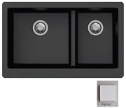 Macart Apron U-175 Υποκαθήμενος Γρανιτένιος Νεροχύτης Alpina (Λευκό) 90cm