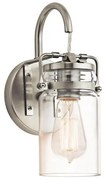 Απλίκα Φωτιστικό Τοίχου 1xE27 Brinley Elstead Lighting-KL-BRINLEY1-NI-Νίκελ Ματ KL-BRINLEY1-NI