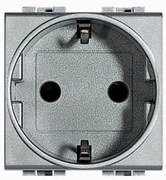 Πρίζα Σούκο Ασφαλείας 2 Στοιχείων 2Π+Γ Αλουμίνιο Bticino NT4141G Legrand-NT4141G-Αλουμίνιο NT4141G