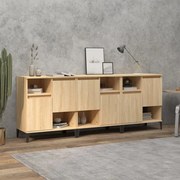 vidaXL Ντουλάπια 3 τεμ. Sonoma Δρυς 60x35x70 εκ. Επεξεργασμένο Ξύλο