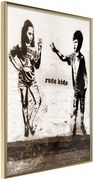 Αφίσα - Banksy: Rude Kids - 40x60 - Χρυσό - Χωρίς πασπαρτού