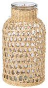 Βάζο Mandy 35631 10,5x20cm Natural GloboStar Γυαλί,Bamboo