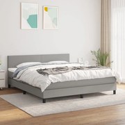 Κρεβάτι Boxspring με Στρώμα Αν. Πράσινο 160x200εκ Υφασμάτινο