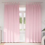 vidaXL Κουρτίνες 2 pcs Μωρουδίστικο Ροζ 260 x 140 εκ. Πολυεστέρας