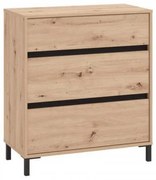ΚΟΜΟΤΑ-ΣΥΡΤΑΡΙΕΡΑ MARRON 80 3F ARTISAN OAK/ΜΑΥΡΟ ΜΑΤΤ ΧΡΩΜΑ 80x40x90εκ 11014259