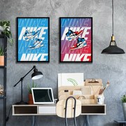 Σετ Ξύλινων Κάδρων Blue/Red Nike 30X40cm  SNK8