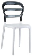 SIESTA BIBI WHITE/BLACK TRANSP.ΚΑΡΕΚΛΑ 42X50X85εκ.32.0048