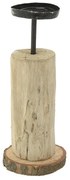Κηροπήγιο Ξύλινο-Μεταλλικό inart 8x22εκ. 3-70-244-0004