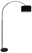 01587 GloboStar® GLOBOSTAR® IMPERIAL 01587 Μοντέρνο Επιδαπέδιο Φωτιστικό με Ντουί 1 x E27 AC 220-240V IP20 - Μαύρο - Μ38 x Π38 x Υ172cm
