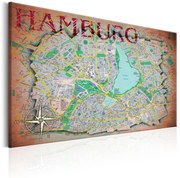 Πίνακας - Map of Hamburg 60x40