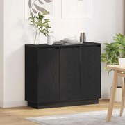 vidaXL Μπουφές με LED Μαύρη Δρυς 90x32x75 εκ. από Επεξεργασμένο Ξύλο