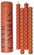 Κεριά Δείπνου Taper (Σετ 4τμχ) 24,3cm Red-Terracotta Paddywax Κερί Σόγιας
