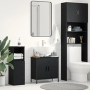 vidaXL Νιπτήρας Μπάνιου Μαύρο Δρυς 60x30x60 εκ Επεξεργασμένου Ξύλου