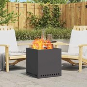 vidaXL Συγκεντρωτής Καπνού Τετράγωνος Μαύρος 48x48x50 εκ Ατσάλι