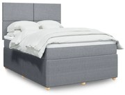 ΚΡΕΒΑΤΙ BOXSPRING ΜΕ ΣΤΡΩΜΑ ΑΝΟΙΧΤΟ ΓΚΡΙ 140X190 ΕΚ. ΥΦΑΣΜΑΤΙΝΟ 3294344