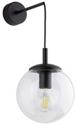 Φωτιστικό Τοίχου - Απλίκα Esme 5387 18x27x45cm 1xE27 15W Black-Clear TK Lighting