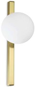 Φωτιστικό Τοίχου - Απλίκα Binomio 311319 33,3x15x12cm 1xG9 4W Brass-White Ideal Lux