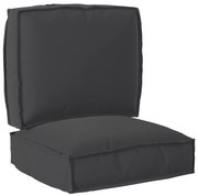 vidaXL Σετ Μαξιλαριών Πάγου 2 pcs Μαύρο 50 x 50 x 12 cm Ύφασμα Oxford